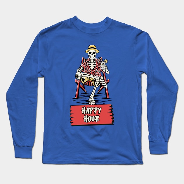 Happy Hour Long Sleeve T-Shirt by Tip Top Tee's